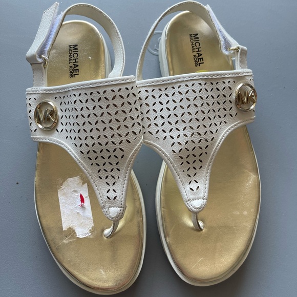 Michael Kors White Sandals for Women size 5 like new - Picture 1 of 5